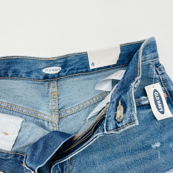 Old Navy High-Waisted Slouchy Straight Cutoff Jean Shorts  5-inch inseam - Picture 6 of 8